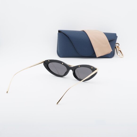 Loewe LW40166I 01A Cat Eye Sunglasses – Black Gold\\Grey main image 6